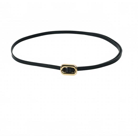 NEW DEHANCHE women´s venura belt in black & 24k gold